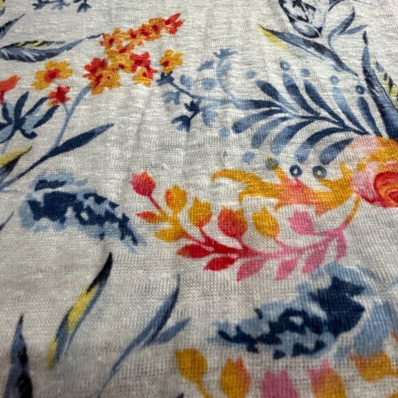 Chico's Womens Linen Nautical Embellished Tunic Top Size 2 US Large White Orange - Picture 5 of 10